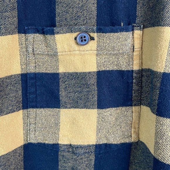 Wind River Mens Buffalo Plaid Shirt Yellow Black Button Down Long Sleeve Size L - Picture 7 of 14
